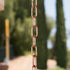 Aluminum Traditional Link Rain Chain Replacement Downspout for Gutters, Brushed Copper Finish
